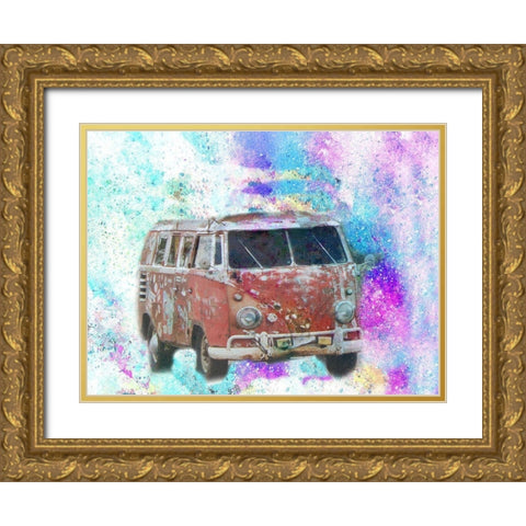 Van Gold Ornate Wood Framed Art Print with Double Matting by Phillip, Jamie