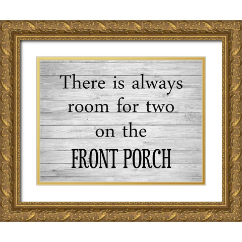 Porch Gold Ornate Wood Framed Art Print with Double Matting by Phillip, Jamie