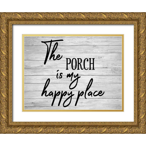 Porch 2 Gold Ornate Wood Framed Art Print with Double Matting by Phillip, Jamie