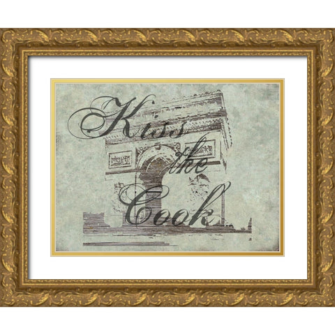 Paris Kitchen Gold Ornate Wood Framed Art Print with Double Matting by Phillip, Jamie