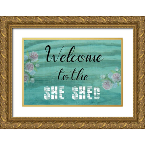 The Shed Gold Ornate Wood Framed Art Print with Double Matting by Phillip, Jamie