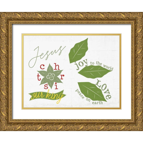 Religous Christmas Gold Ornate Wood Framed Art Print with Double Matting by Phillip, Jamie