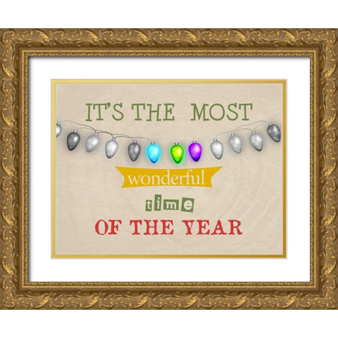 Christmas Time Gold Ornate Wood Framed Art Print with Double Matting by Phillip, Jamie