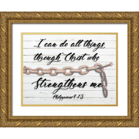 Strength Gold Ornate Wood Framed Art Print with Double Matting by Phillip, Jamie