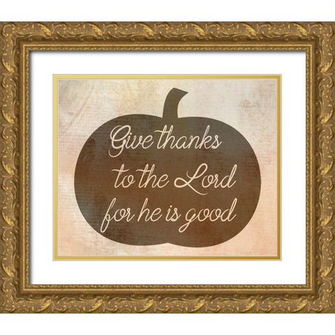 Thank You Lord Gold Ornate Wood Framed Art Print with Double Matting by Phillip, Jamie