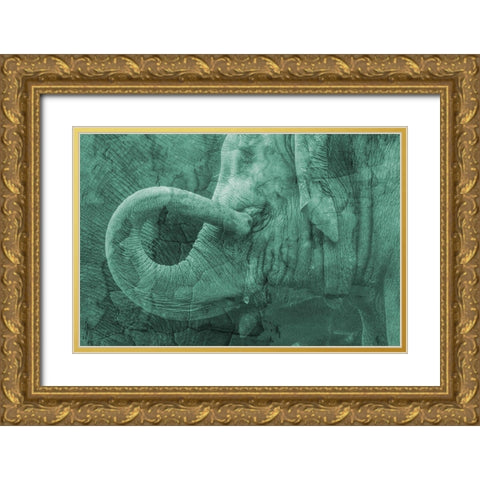 Jungle Abstract 1 Gold Ornate Wood Framed Art Print with Double Matting by Phillip, Jamie