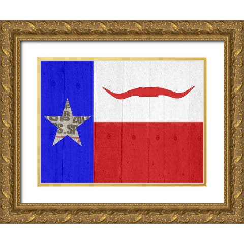 Texas 3 Gold Ornate Wood Framed Art Print with Double Matting by Phillip, Jamie