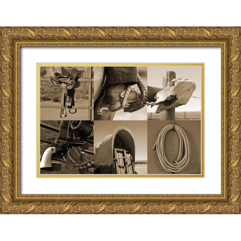Wild West 2 Gold Ornate Wood Framed Art Print with Double Matting by Phillip, Jamie