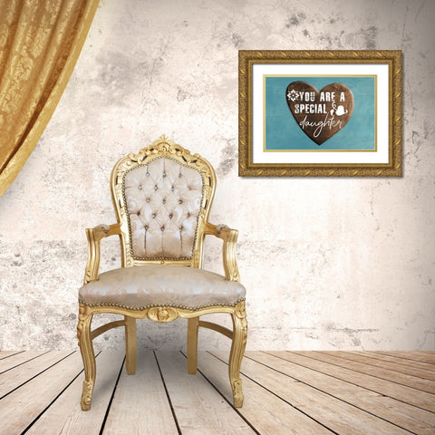 Daughter Gold Ornate Wood Framed Art Print with Double Matting by Phillip, Jamie