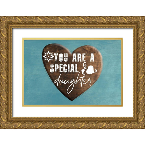 Daughter Gold Ornate Wood Framed Art Print with Double Matting by Phillip, Jamie