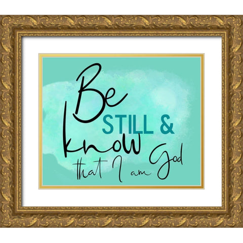 Be Still Gold Ornate Wood Framed Art Print with Double Matting by Phillip, Jamie