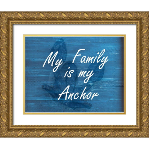 Coastal Family Gold Ornate Wood Framed Art Print with Double Matting by Phillip, Jamie