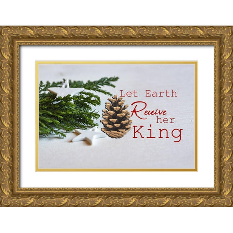 Her King Gold Ornate Wood Framed Art Print with Double Matting by Phillip, Jamie