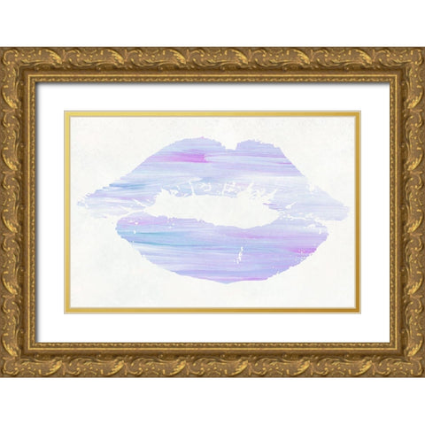 Cotton Candy Lips 2 Gold Ornate Wood Framed Art Print with Double Matting by Phillip, Jamie