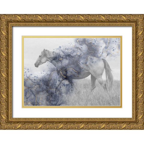 Mystic Horse 2 Gold Ornate Wood Framed Art Print with Double Matting by Phillip, Jamie