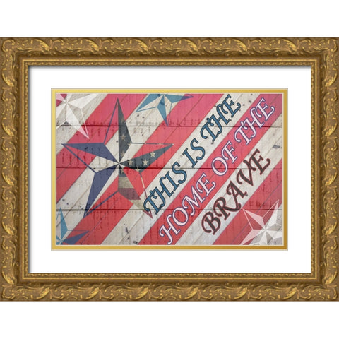 American Heart 1 Gold Ornate Wood Framed Art Print with Double Matting by Phillip, Jamie