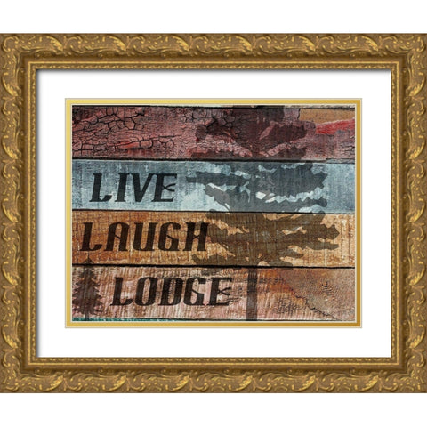 Lodge Gold Ornate Wood Framed Art Print with Double Matting by Phillip, Jamie