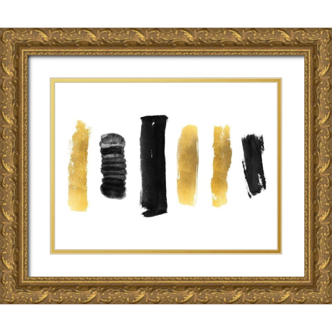 Spoken Brushes 2 Gold Ornate Wood Framed Art Print with Double Matting by Phillip, Jamie
