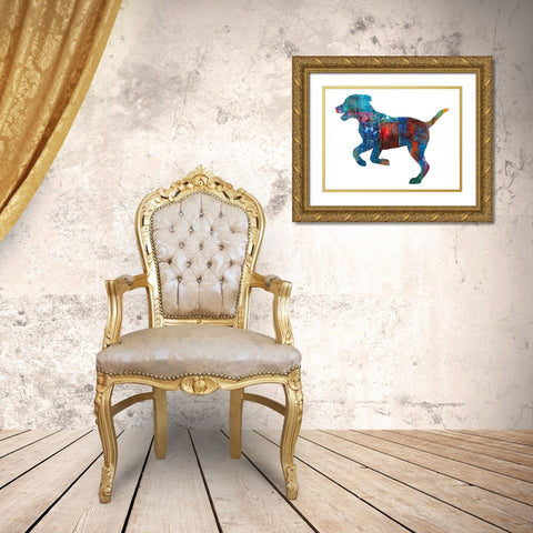 Good Dog 1 Gold Ornate Wood Framed Art Print with Double Matting by Phillip, Jamie