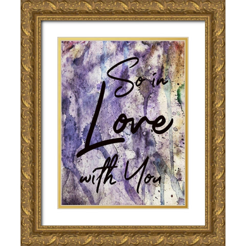 So In Love Gold Ornate Wood Framed Art Print with Double Matting by Phillip, Jamie