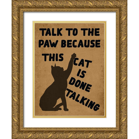 Cats Life Gold Ornate Wood Framed Art Print with Double Matting by Phillip, Jamie