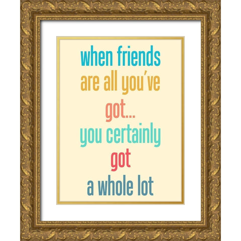 Friendship Gold Ornate Wood Framed Art Print with Double Matting by Phillip, Jamie