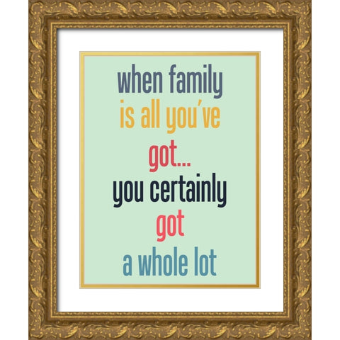 Family Gold Ornate Wood Framed Art Print with Double Matting by Phillip, Jamie
