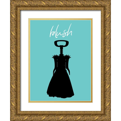 Blush Gold Ornate Wood Framed Art Print with Double Matting by Phillip, Jamie
