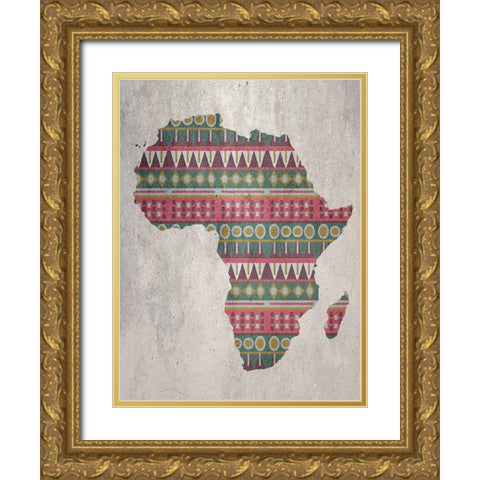 Africa Gold Ornate Wood Framed Art Print with Double Matting by Phillip, Jamie