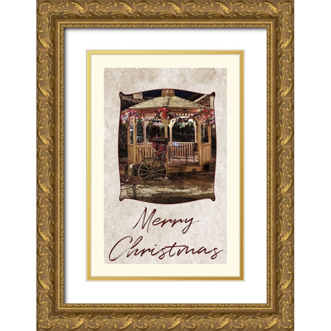Holidays Gold Ornate Wood Framed Art Print with Double Matting by Phillip, Jamie