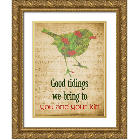Good Tidings Gold Ornate Wood Framed Art Print with Double Matting by Phillip, Jamie