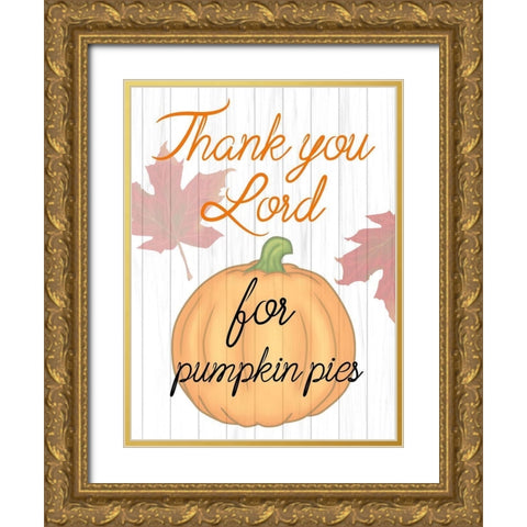 Pumpkin Pie Gold Ornate Wood Framed Art Print with Double Matting by Phillip, Jamie
