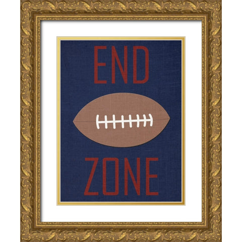 Football Gold Ornate Wood Framed Art Print with Double Matting by Phillip, Jamie