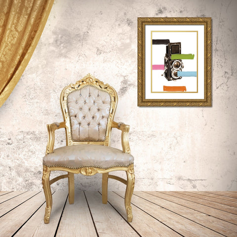 Retro Snap Gold Ornate Wood Framed Art Print with Double Matting by Phillip, Jamie