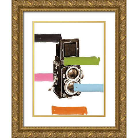 Retro Snap Gold Ornate Wood Framed Art Print with Double Matting by Phillip, Jamie