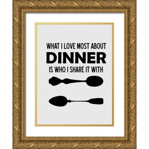 Dinner Gold Ornate Wood Framed Art Print with Double Matting by Phillip, Jamie