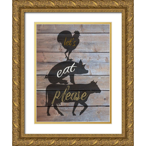 Meat Gold Ornate Wood Framed Art Print with Double Matting by Phillip, Jamie