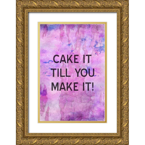 Cake It Gold Ornate Wood Framed Art Print with Double Matting by Phillip, Jamie