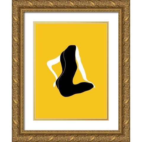 Sultry Gold Ornate Wood Framed Art Print with Double Matting by Phillip, Jamie