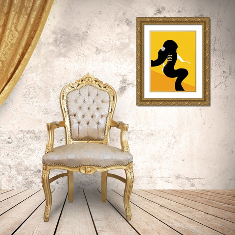 Sultry Lady Gold Ornate Wood Framed Art Print with Double Matting by Phillip, Jamie