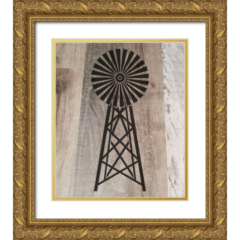 Farmimg 2 Gold Ornate Wood Framed Art Print with Double Matting by Phillip, Jamie