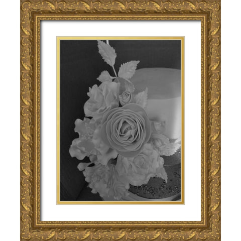 Flower Gold Ornate Wood Framed Art Print with Double Matting by Phillip, Jamie