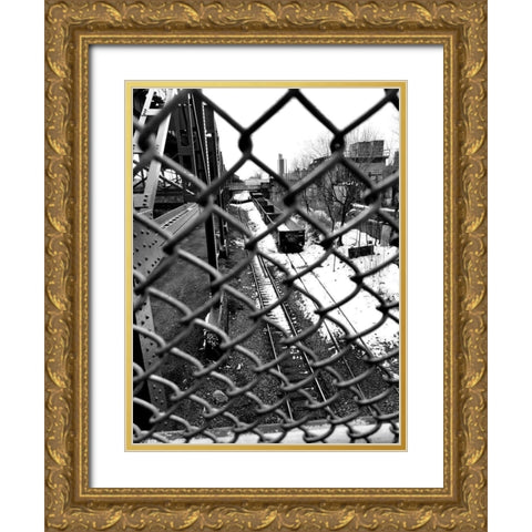 Rail Way Gold Ornate Wood Framed Art Print with Double Matting by Phillip, Jamie