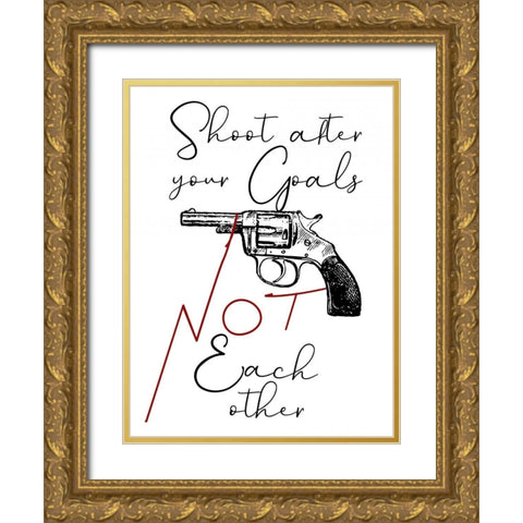 Gun Club Gold Ornate Wood Framed Art Print with Double Matting by Phillip, Jamie