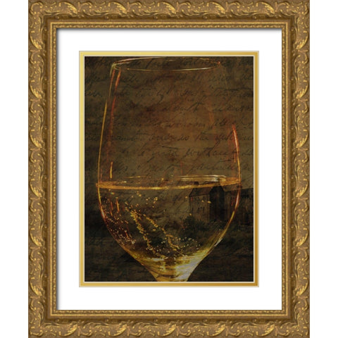 Fine Wine Gold Ornate Wood Framed Art Print with Double Matting by Phillip, Jamie