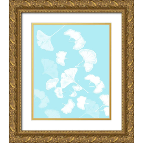 Ginkgo 2 Gold Ornate Wood Framed Art Print with Double Matting by Phillip, Jamie