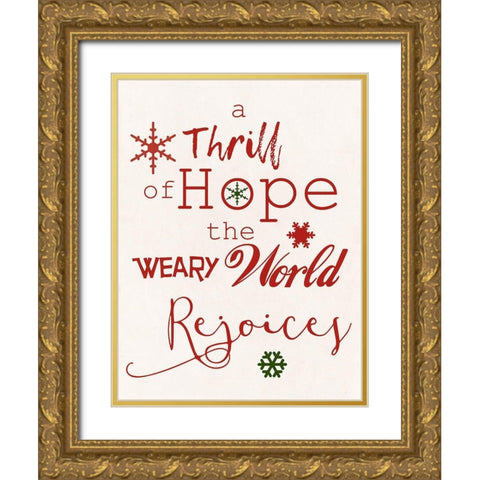 Hope Gold Ornate Wood Framed Art Print with Double Matting by Phillip, Jamie