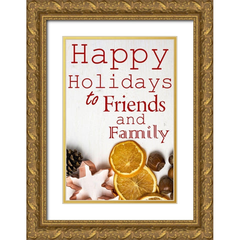 Holidays Gold Ornate Wood Framed Art Print with Double Matting by Phillip, Jamie