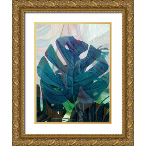 Succulent Tropics Gold Ornate Wood Framed Art Print with Double Matting by Phillip, Jamie