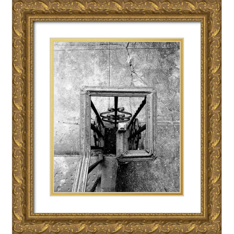 Railing 3 Gold Ornate Wood Framed Art Print with Double Matting by Phillip, Jamie